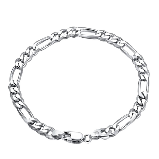 Men's Figaro Bracelet Sterling Silver