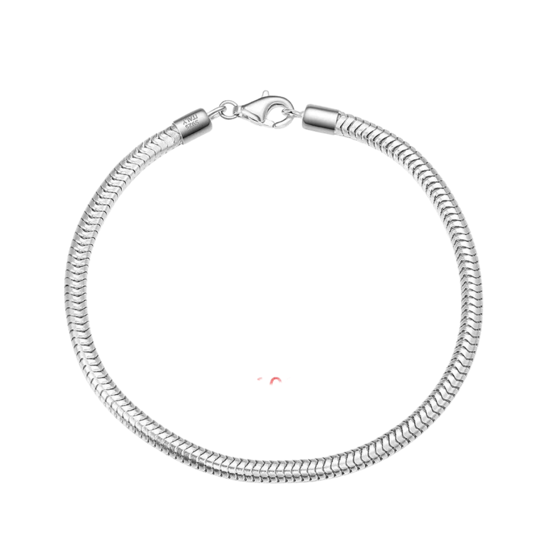 Men's Sleek Serpent Bracelet Sterling Silver