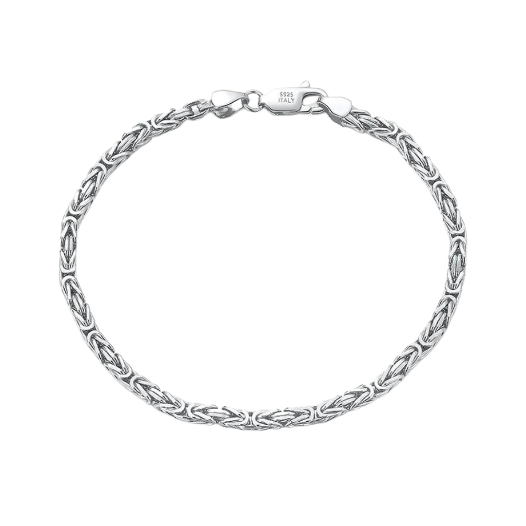 Men's Byzantine Bracelet Sterling Silver