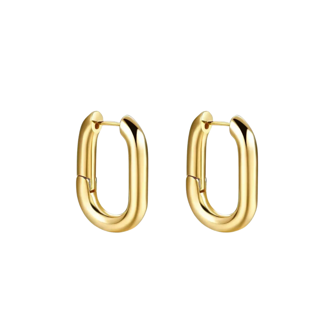 Link Gold or Silver Hoop Earrings