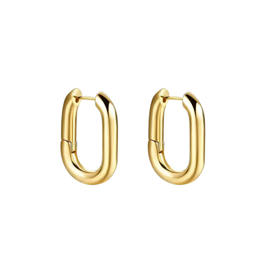 Link Gold or Silver Hoop Earrings