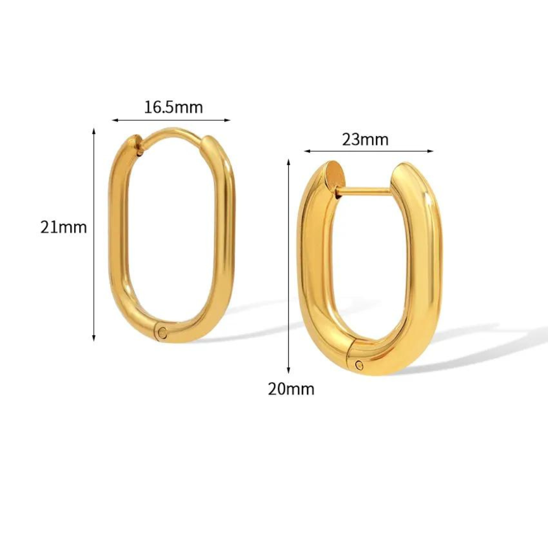 Link Gold or Silver Hoop Earrings