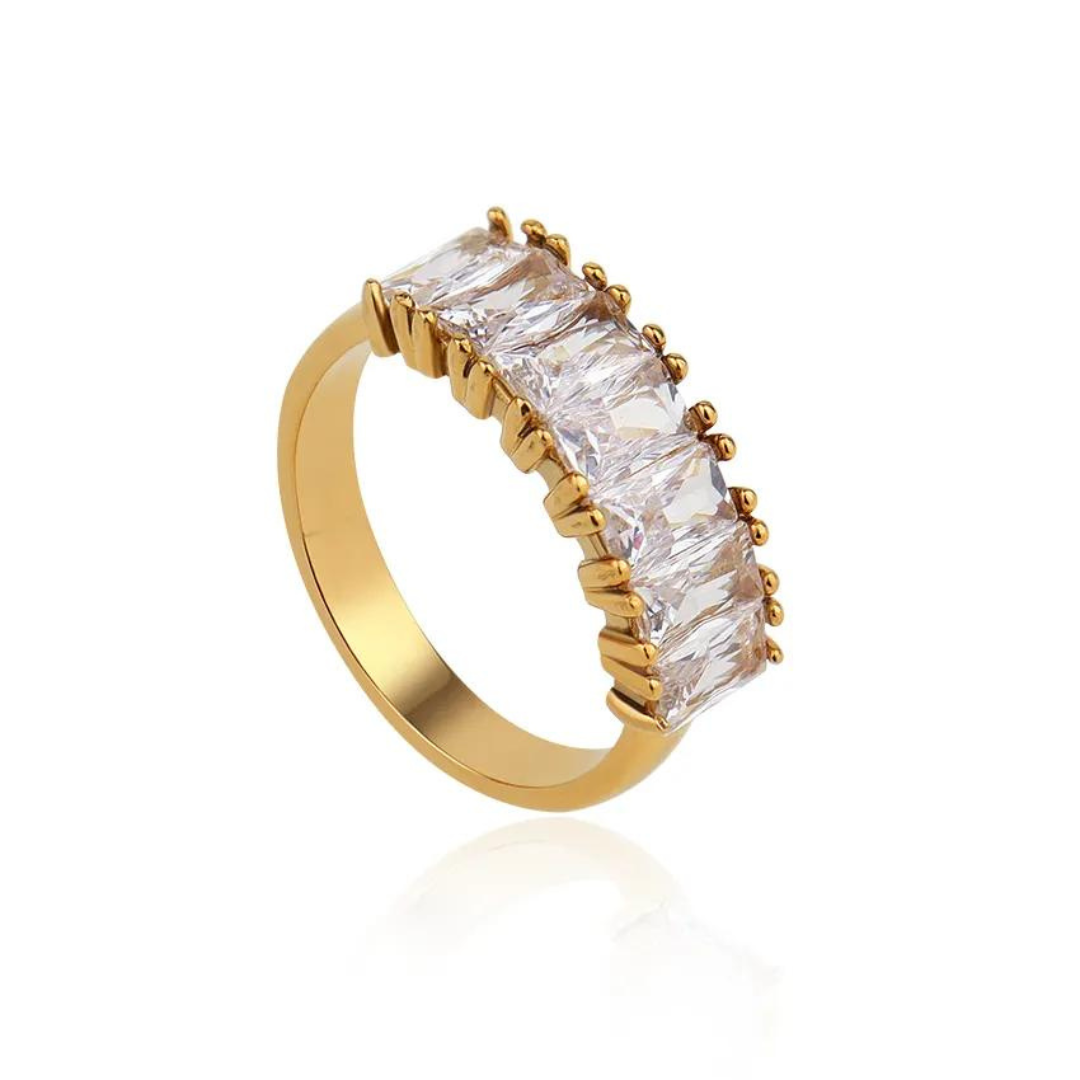 Champagne zircon Gold Ring