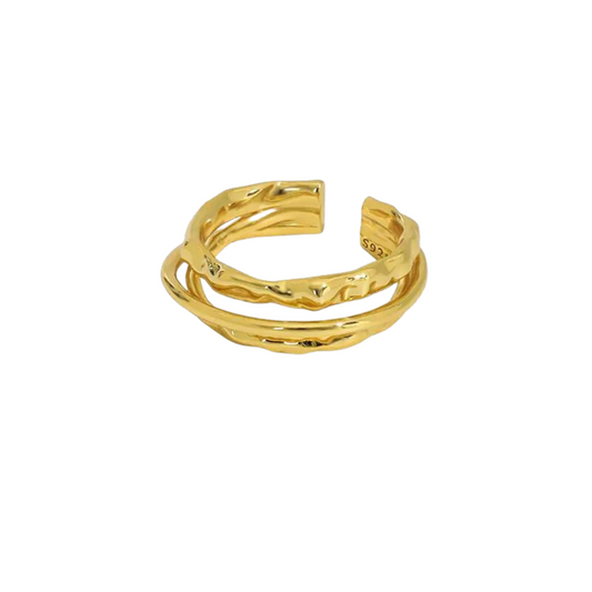 Trinity Layered Gold Ring